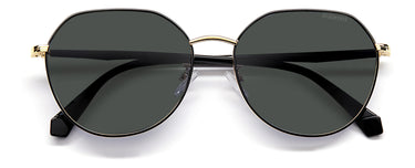 Women Polaroid Sunglasses: PLD 4106/G/S - Gold Black(2) - SpecSMART Eye Clinic (Front View)